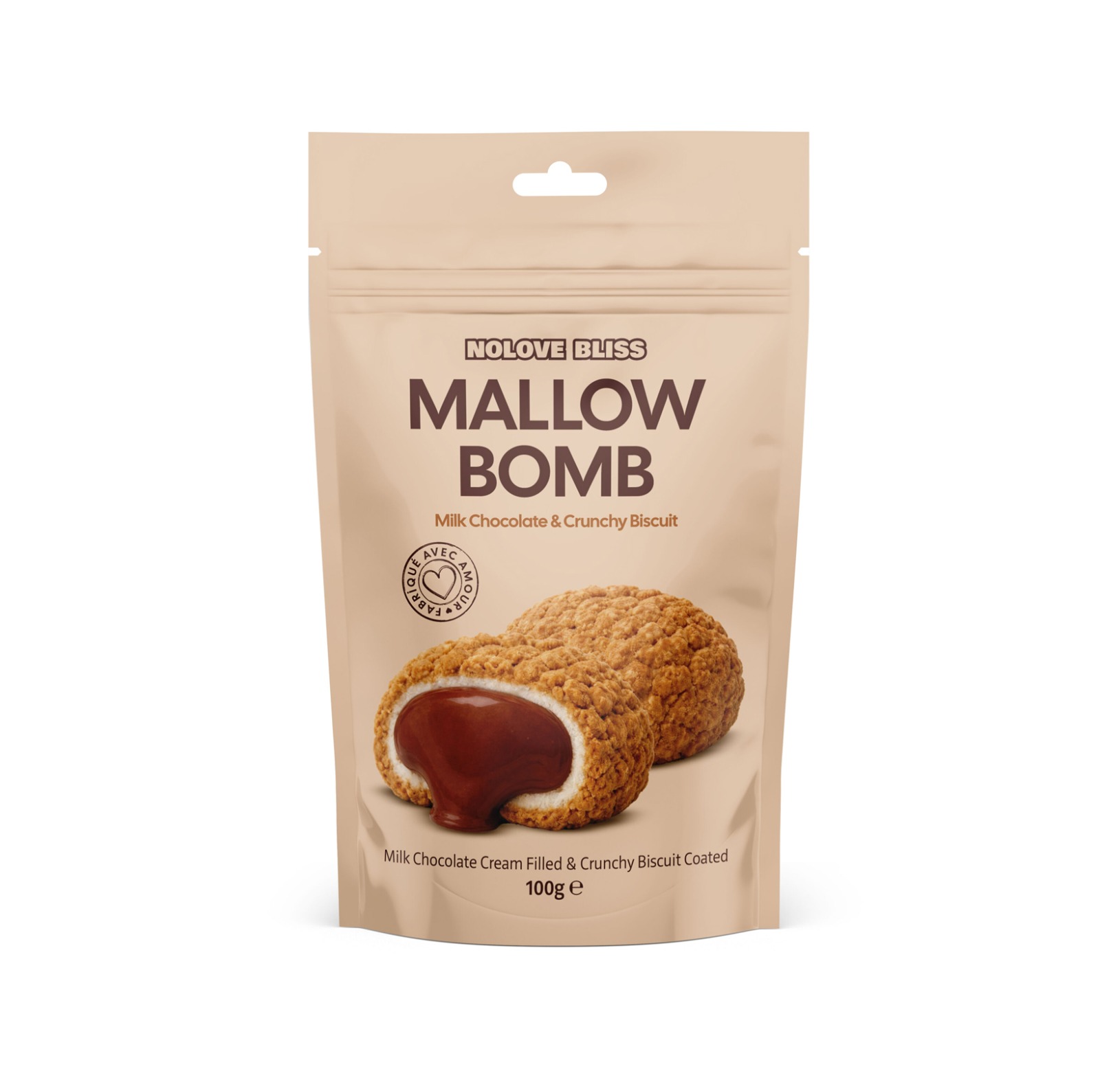 Mallow Bomb -Milk Choco & Crunchy Biscuit- (100g) Mallow Bomb -Milk Choco & Crunchy Biscuit- (100g) – Image 1