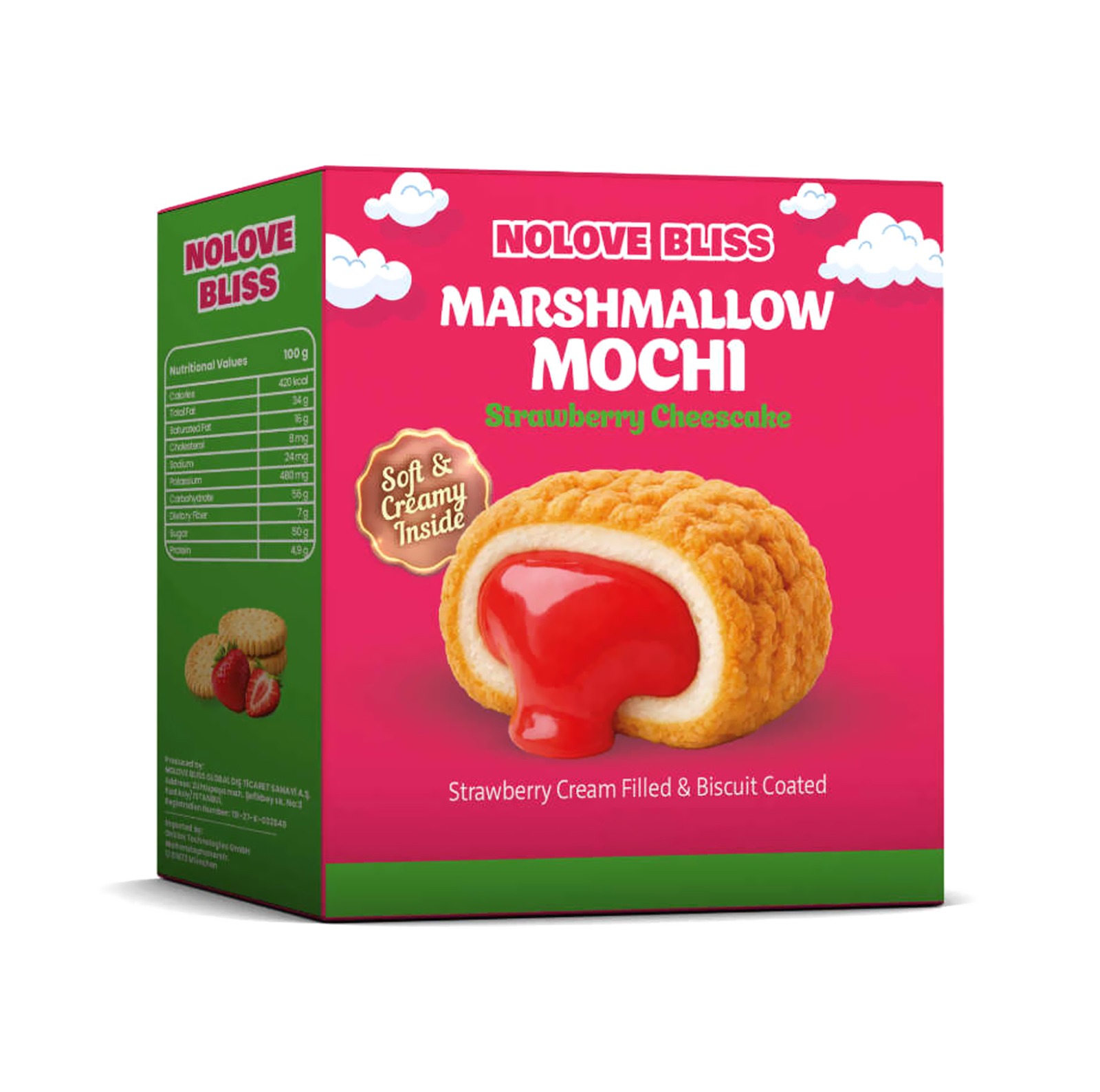 Marshmallow Mochi -Strawberry Cheesecake- (45g) Marshmallow Mochi -Strawberry Cheesecake- (45g) – Image 1
