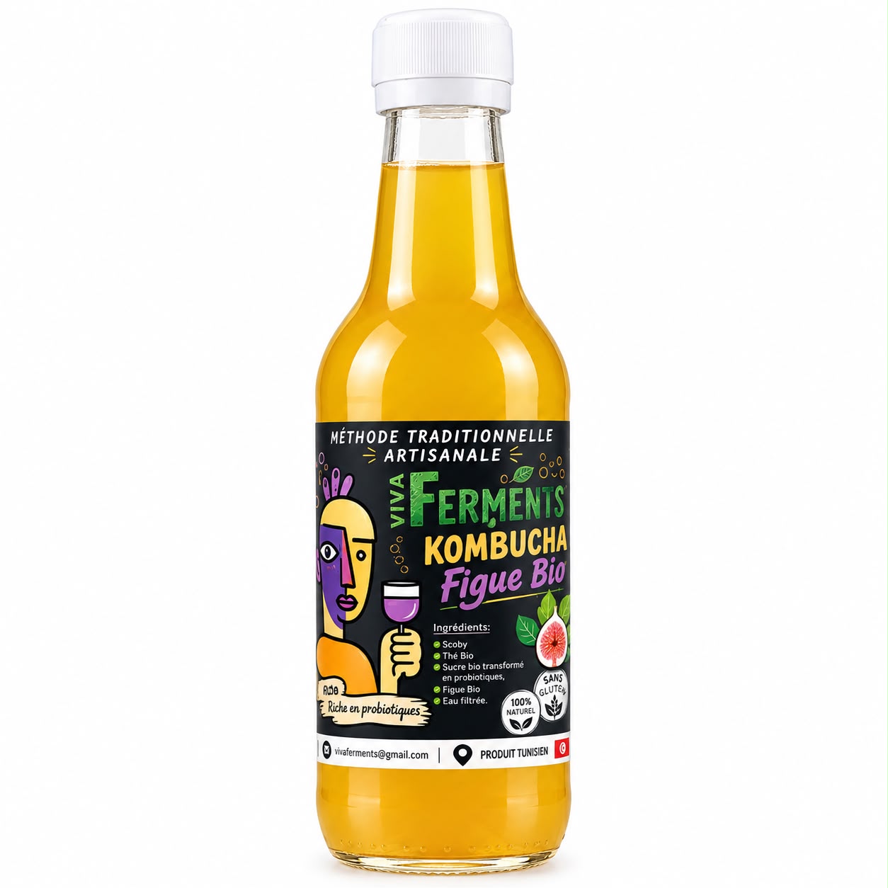 Kombucha Figue Bio (250ml) Kombucha Figue Bio (250ml) – Image 1